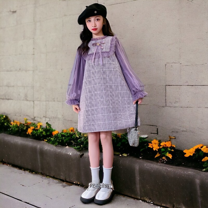 Meiteņu princešu kleitas Eleganti kāzu tērpi Vintage purpursarkani dzimšanas dienas bērnu apģērbi Lieldienu vakara ballītei 5 6 8 10 12 13 gadi