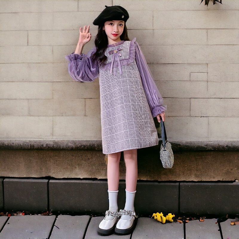 Meiteņu princešu kleitas Eleganti kāzu tērpi Vintage purpursarkani dzimšanas dienas bērnu apģērbi Lieldienu vakara ballītei 5 6 8 10 12 13 gadi