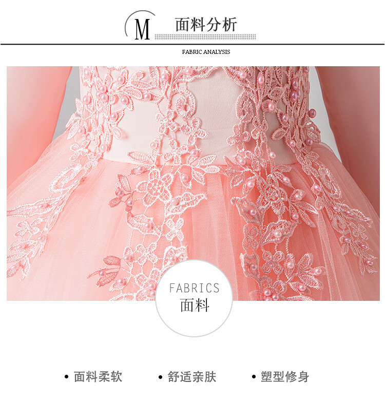 Pavasario rudens suknelės ilgomis rankovėmis princesės gėlėtos mergaičių suknelės, nėriniai, vaikiški gimtadienio mergaičių suknelės vakarėlis šou Vestuviniai vaikiški drabužiai