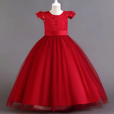 Meiteņu kleitas Bērnu Eleganta Luksusa Kāzu Līgavas Māsa Kristību Izlaiduma Kleita No 7 8 līdz 10 12 gadiem, melns, vecs, garš apģērbs bērniem