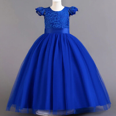 Meiteņu kleitas Bērnu Eleganta Luksusa Kāzu Līgavas Māsa Kristību Izlaiduma Kleita No 7 8 līdz 10 12 gadiem, melns, vecs, garš apģērbs bērniem