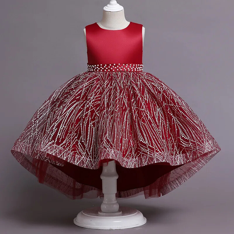 Flower Girl Κομψά Νυφικά Γενέθλια 2 5 έως 7 8 10 χρονών Παιδικά Gala Lilac Πολυτελής τελετή για πάρτι Βρεφικά ρούχα