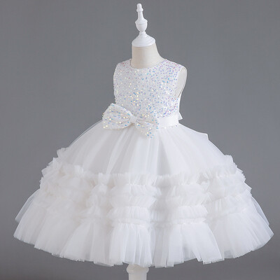 2024 Κορίτσια Luxury Elegant 3 7 10 12 χρονών Ισπανικό πάρτι γενεθλίων Γάμος Γάμος Εορταστική παρουσίαση Ροζ φορέματα Παιδικά ρούχα