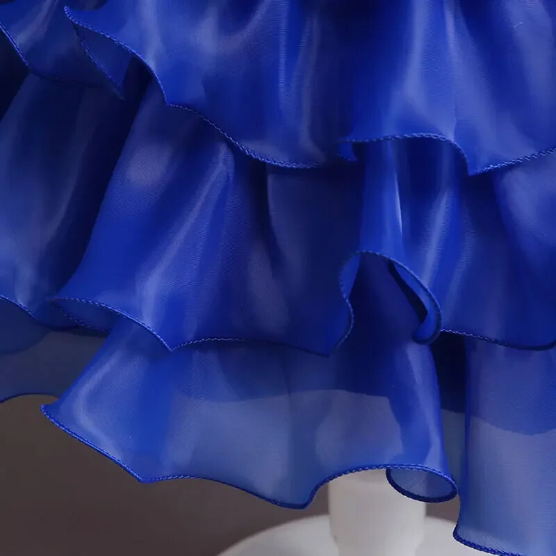 „Four Seasons“ mergaičių vakarėlis, nėriniuotas, trumpomis rankovėmis, vaikiškas drabužis.