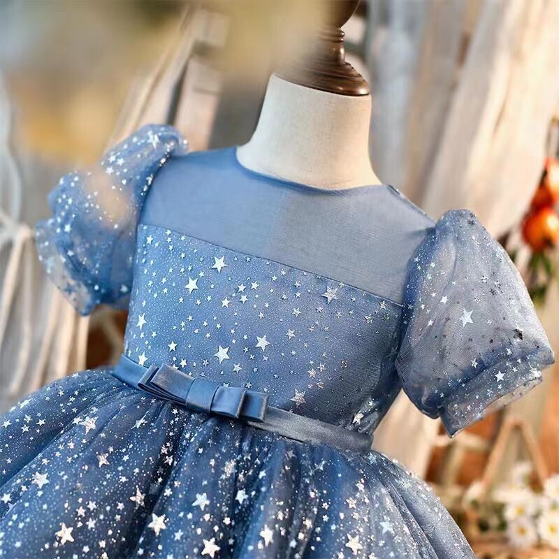 Παιδικά κορίτσια Ανοιξιάτικο Παιδικό Φόρεμα Λουλούδι Κορίτσι Νυφικό Ποντί Φόρεμα Κορίτσια Πριγκίπισσα Γενέθλια Φόρεμα Πρωτοχρονιάς Λευκό Φόρεμα