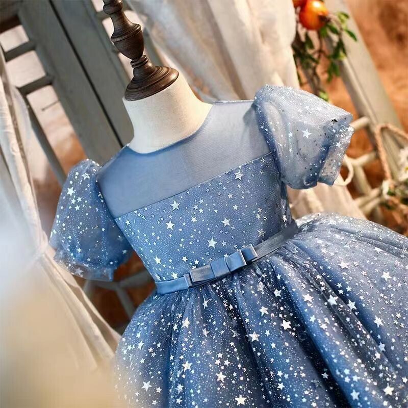 Παιδικά κορίτσια Ανοιξιάτικο Παιδικό Φόρεμα Λουλούδι Κορίτσι Νυφικό Ποντί Φόρεμα Κορίτσια Πριγκίπισσα Γενέθλια Φόρεμα Πρωτοχρονιάς Λευκό Φόρεμα