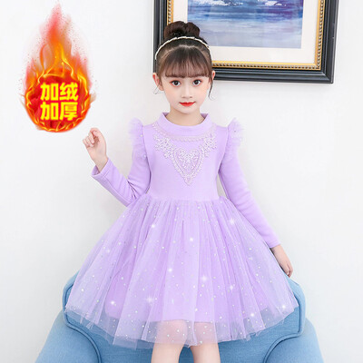 Princese jauks puķu elegantas kleitas bērniem bērnu apģērbi rudens ziema meitenēm silta kāzu kleita 2 3 6 7 9 10 11 12 gadi