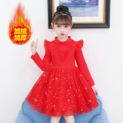 Princese jauks puķu elegantas kleitas bērniem bērnu apģērbi rudens ziema meitenēm silta kāzu kleita 2 3 6 7 9 10 11 12 gadi