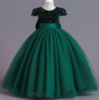 Little Big Girls Επίσημο βραδινό φόρεμα για πάρτι γενεθλίων με εξώπλατες παγιέτες