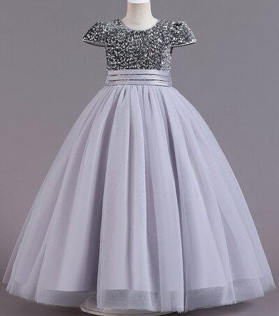 Little Big Girls Επίσημο βραδινό φόρεμα για πάρτι γενεθλίων με εξώπλατες παγιέτες