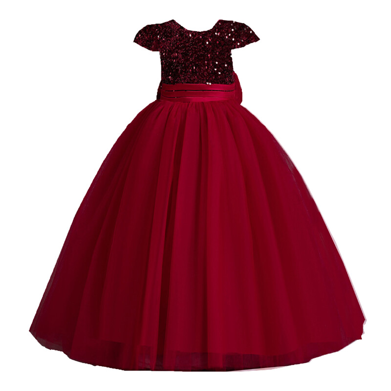 Little Big Girls Επίσημο βραδινό φόρεμα για πάρτι γενεθλίων με εξώπλατες παγιέτες