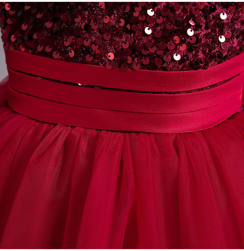 Little Big Girls Επίσημο βραδινό φόρεμα για πάρτι γενεθλίων με εξώπλατες παγιέτες