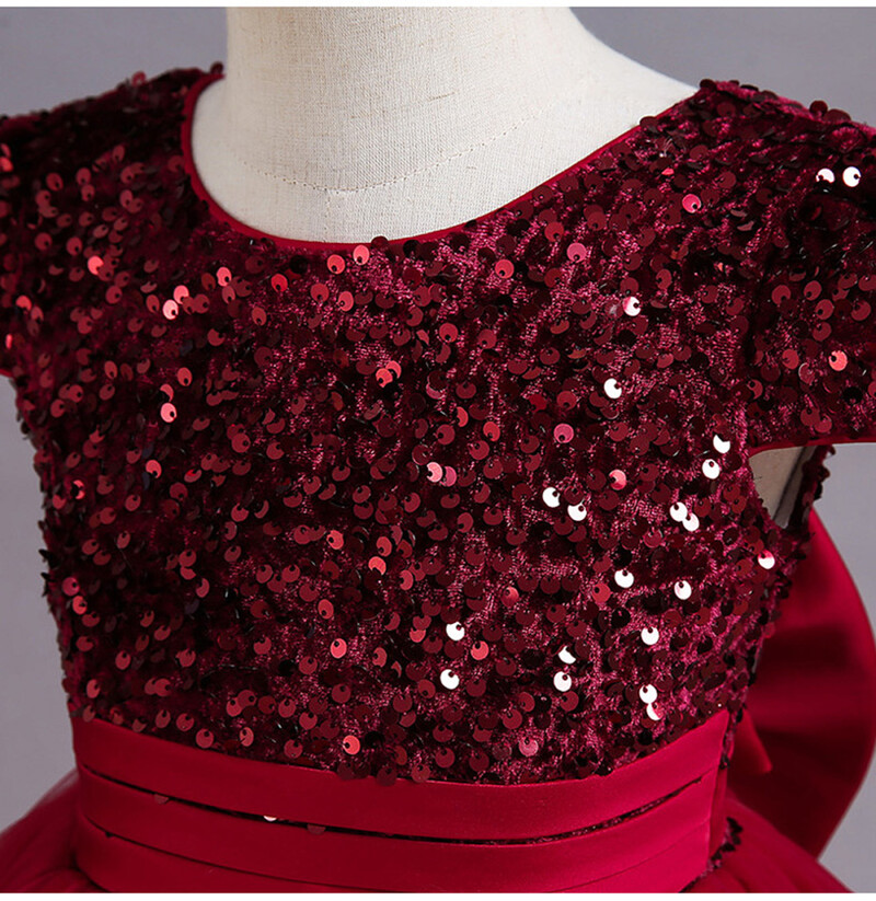 Little Big Girls Επίσημο βραδινό φόρεμα για πάρτι γενεθλίων με εξώπλατες παγιέτες