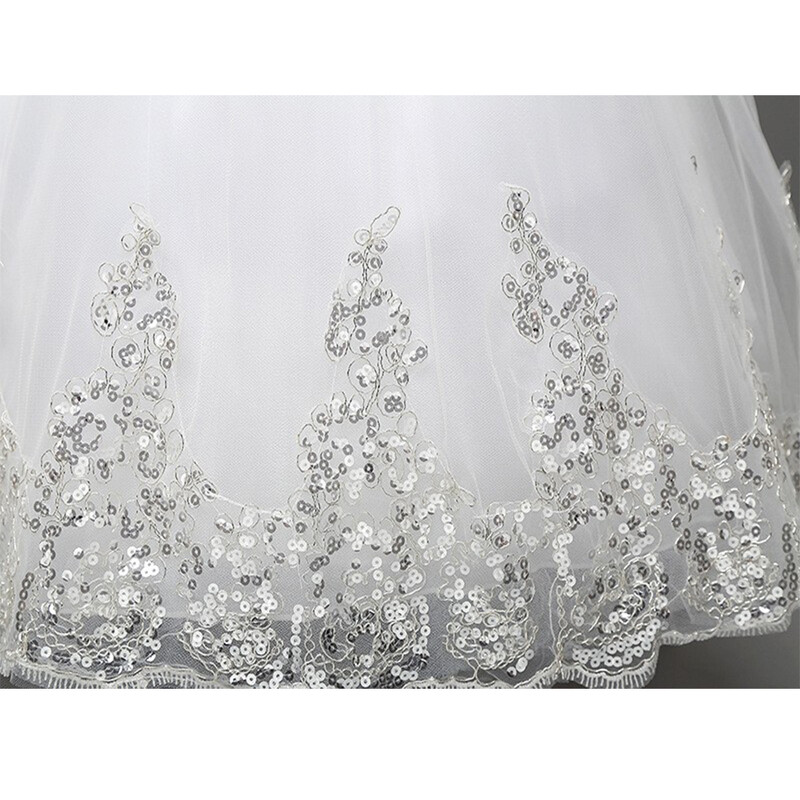 Meiteņu princeses puķu kāzu ballīšu kleitas līgavas māsa bērni loka gara aste meitene vakara kleita balta kleita bērniem modes mežģīņu kostīms