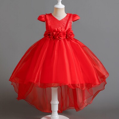 2024 pentru fete, elegantă, de lux, pentru ziua de naștere, rochie Princesa pentru copii, petrecere, rochii de vacanță, 5 până la 8 10 12 ani, haine roz pentru copii