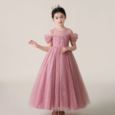 Κοριτσάκι Luxury Βραδινό Παιδικό Κομψό Παιδικό Παιδικό Χριστουγεννιάτικο Νυφικό Βάπτισης Από 4 6 8 10 12 14 ετών Μακρύ Φόρεμα