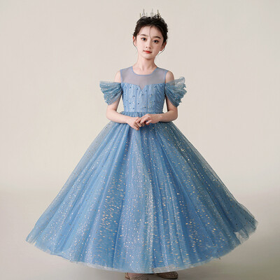 Κοριτσάκι Luxury Βραδινό Παιδικό Κομψό Παιδικό Παιδικό Χριστουγεννιάτικο Νυφικό Βάπτισης Από 4 6 8 10 12 14 ετών Μακρύ Φόρεμα