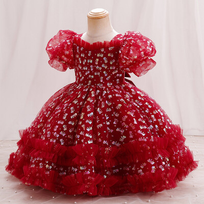 Κομψά φορέματα χορού για πάρτι για μωρά για 1 έτος γενεθλίων από 2 έως 4 6 ετών Πριγκίπισσα Πριγκίπισσα βρεφικό φόρεμα για κορίτσια