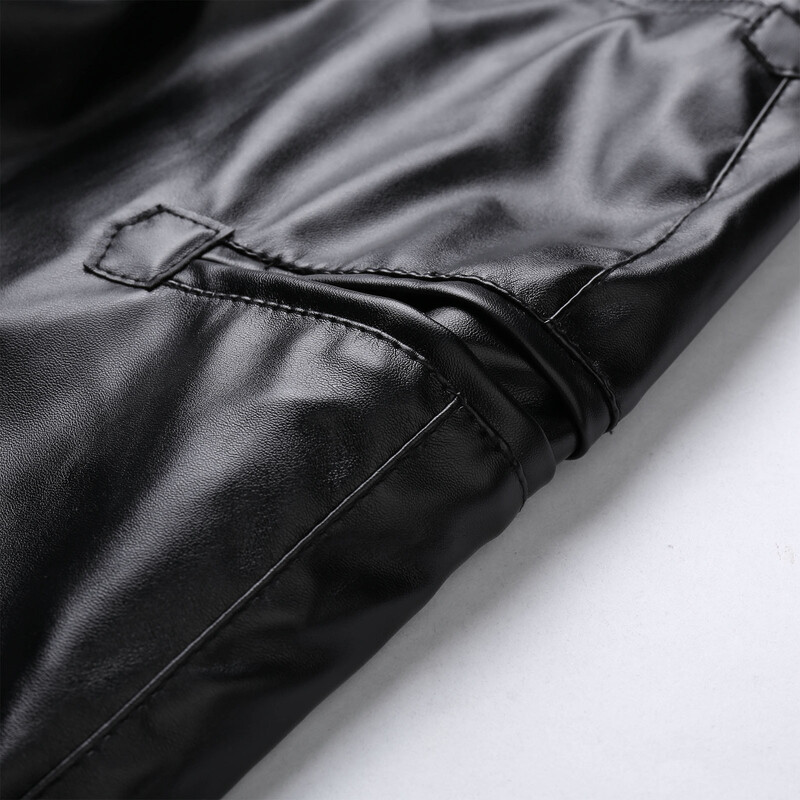 Új divat Férfi Latex Rugalmas Bőr Nadrág Vékony Ruházat PU bőr Skinny Pants Wet Look Harisnya Nadrág Utcai Nadrág