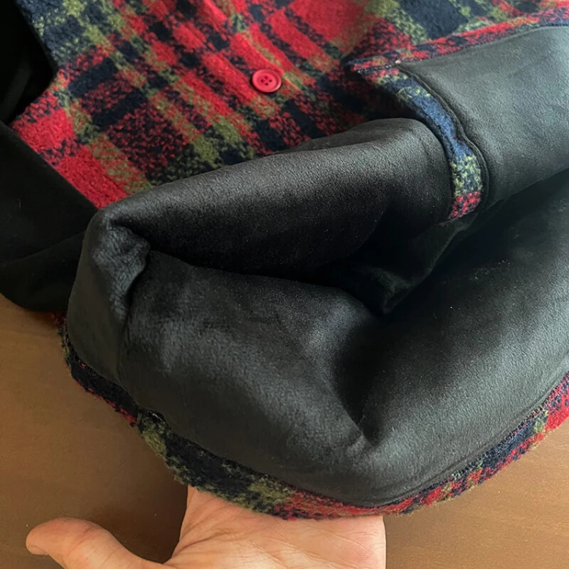 Vintage piros kockás karácsonyi parti lányok pántos ruha 2024 ősz új gyermek vastagított tweed ujjatlan zsebes ruhák