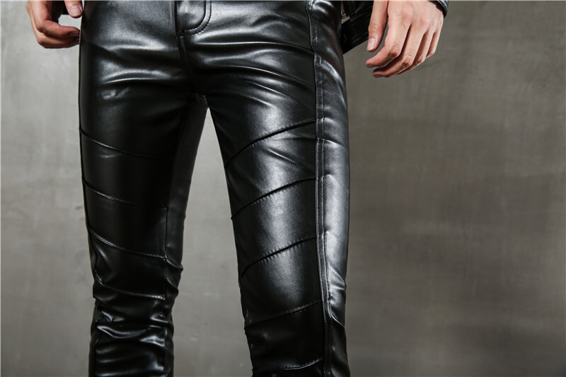 Idopy Vyriški Helovino Cosplay Užtrauktukai Pu Motociklų Vakarėlis Šventinis Scenos pasirodymas Dirbtinės odos kelnės Džinsai