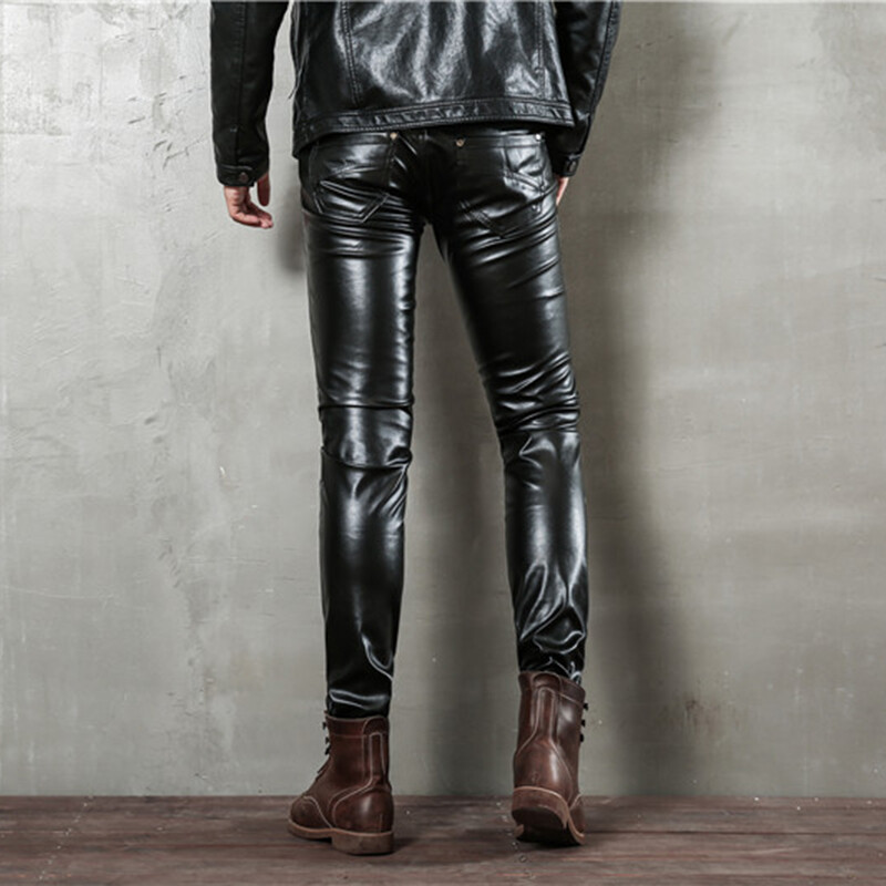 Idopy Vyriški Helovino Cosplay Užtrauktukai Pu Motociklų Vakarėlis Šventinis Scenos pasirodymas Dirbtinės odos kelnės Džinsai