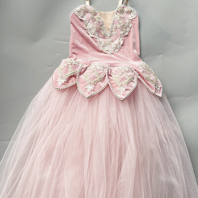 Παιδικό ρομαντικό φόρεμα μπαλέτου Tutu Κοστούμια παράστασης χορού κύκνου Παιδικό μακρύ φόρεμα από τούλι φόρεμα μπαλαρίνα