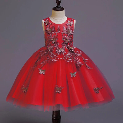 EACHIN Κορίτσια Κομψά Απλικέ Πεταλούδα Δαντέλα Φορέματα Πριγκίπισσας Νυφικό Παιδικό Διχτυωτό Νυφικό Βρεφικό Κοριτσάκι Παιδικά Ρούχα