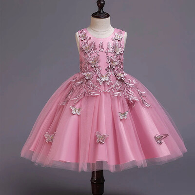 EACHIN Κορίτσια Κομψά Απλικέ Πεταλούδα Δαντέλα Φορέματα Πριγκίπισσας Νυφικό Παιδικό Διχτυωτό Νυφικό Βρεφικό Κοριτσάκι Παιδικά Ρούχα