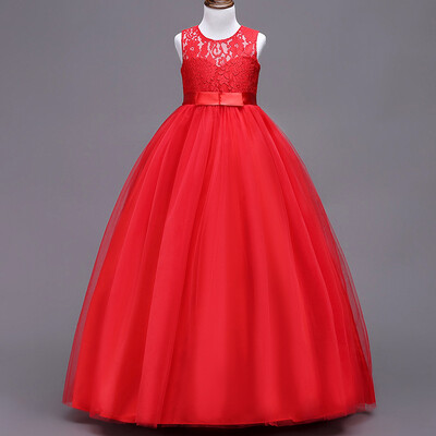 Modne haljine za cvjećarice Mrežasta čipkasta haljina za princeze bez rukava za djevojčice Ljetna dječja večernja haljina za djevojčice 5-12 godina