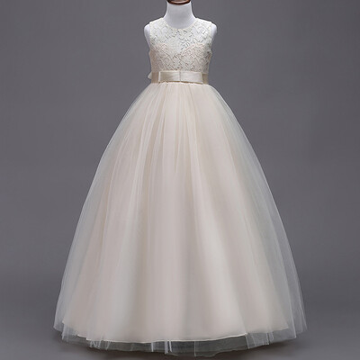 Modne haljine za cvjećarice Mrežasta čipkasta haljina za princeze bez rukava za djevojčice Ljetna dječja večernja haljina za djevojčice 5-12 godina