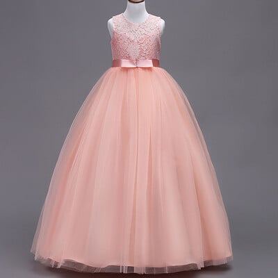 Modne haljine za cvjećarice Mrežasta čipkasta haljina za princeze bez rukava za djevojčice Ljetna dječja večernja haljina za djevojčice 5-12 godina