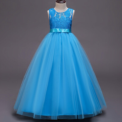 Modne haljine za cvjećarice Mrežasta čipkasta haljina za princeze bez rukava za djevojčice Ljetna dječja večernja haljina za djevojčice 5-12 godina