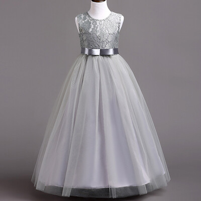 Modne haljine za cvjećarice Mrežasta čipkasta haljina za princeze bez rukava za djevojčice Ljetna dječja večernja haljina za djevojčice 5-12 godina