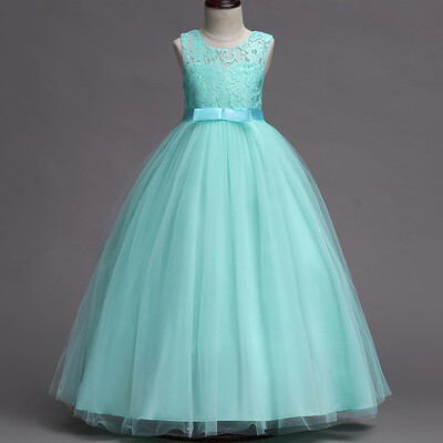 Modne haljine za cvjećarice Mrežasta čipkasta haljina za princeze bez rukava za djevojčice Ljetna dječja večernja haljina za djevojčice 5-12 godina