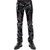 Μόδα Latex Man δερμάτινο παντελόνι Shiny Wet Look Παντελόνι PU Στενό παντελόνι με φερμουάρ για Club Stage Show Rock Band Performance Clubwear