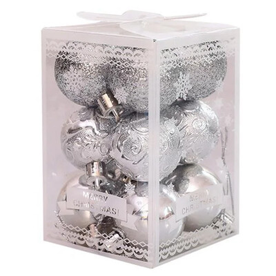 Χριστουγεννιάτικες μπάλες 12τμχ Χριστουγεννιάτικη Διακοσμητική Μπάλα Αθραυστική Κρεμαστό Δέντρο Μπάλες Στολίδια Διακοσμητικά Κρεμαστά μενταγιόν δέντρου Νέο