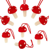 1/3/5/10/20 τεμ Χριστουγεννιάτικη τσόχα Μανιτάρι μάλλινη τσόχα μενταγιόν Χειροποίητο πάρτι Διακόσμηση Χριστουγεννιάτικου Δέντρου Αξεσουάρ Guinaldas Navidad