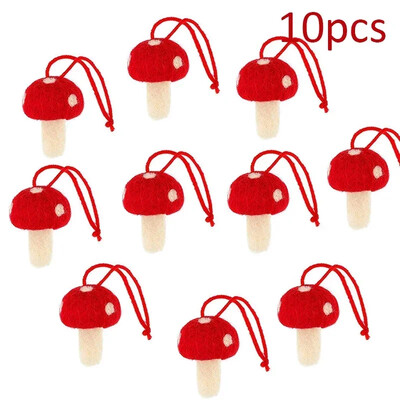 1/3/5/10/20 τεμ Χριστουγεννιάτικη τσόχα Μανιτάρι μάλλινη τσόχα μενταγιόν Χειροποίητο πάρτι Διακόσμηση Χριστουγεννιάτικου Δέντρου Αξεσουάρ Guinaldas Navidad