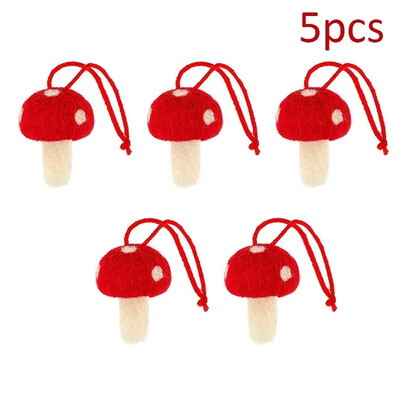 1/3/5/10/20 τεμ Χριστουγεννιάτικη τσόχα Μανιτάρι μάλλινη τσόχα μενταγιόν Χειροποίητο πάρτι Διακόσμηση Χριστουγεννιάτικου Δέντρου Αξεσουάρ Guinaldas Navidad