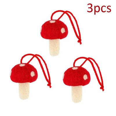 1/3/5/10/20 τεμ Χριστουγεννιάτικη τσόχα Μανιτάρι μάλλινη τσόχα μενταγιόν Χειροποίητο πάρτι Διακόσμηση Χριστουγεννιάτικου Δέντρου Αξεσουάρ Guinaldas Navidad