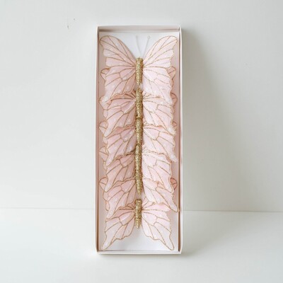 3/6 DB csillogó géz pillangó szimuláció pillangó klipek karácsonyfadísz karácsonyi pillangó karácsonyi otthoni dekoráció