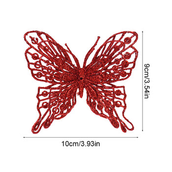 5 τμχ Χριστουγεννιάτικες πεταλούδες Στολίδι Χρυσή Πούδρα Glitter Πεταλούδα Χριστουγεννιάτικο Δέντρο Κρεμαστά Decos Χριστουγεννιάτικο Πρωτοχρονιάτικο πάρτι για το σπίτι DIY διακόσμηση