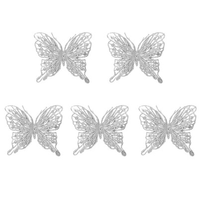 5 τμχ Χριστουγεννιάτικες πεταλούδες Στολίδι Χρυσή Πούδρα Glitter Πεταλούδα Χριστουγεννιάτικο Δέντρο Κρεμαστά Decos Χριστουγεννιάτικο Πρωτοχρονιάτικο πάρτι για το σπίτι DIY διακόσμηση