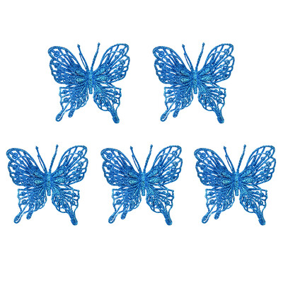 5 τμχ Χριστουγεννιάτικες πεταλούδες Στολίδι Χρυσή Πούδρα Glitter Πεταλούδα Χριστουγεννιάτικο Δέντρο Κρεμαστά Decos Χριστουγεννιάτικο Πρωτοχρονιάτικο πάρτι για το σπίτι DIY διακόσμηση