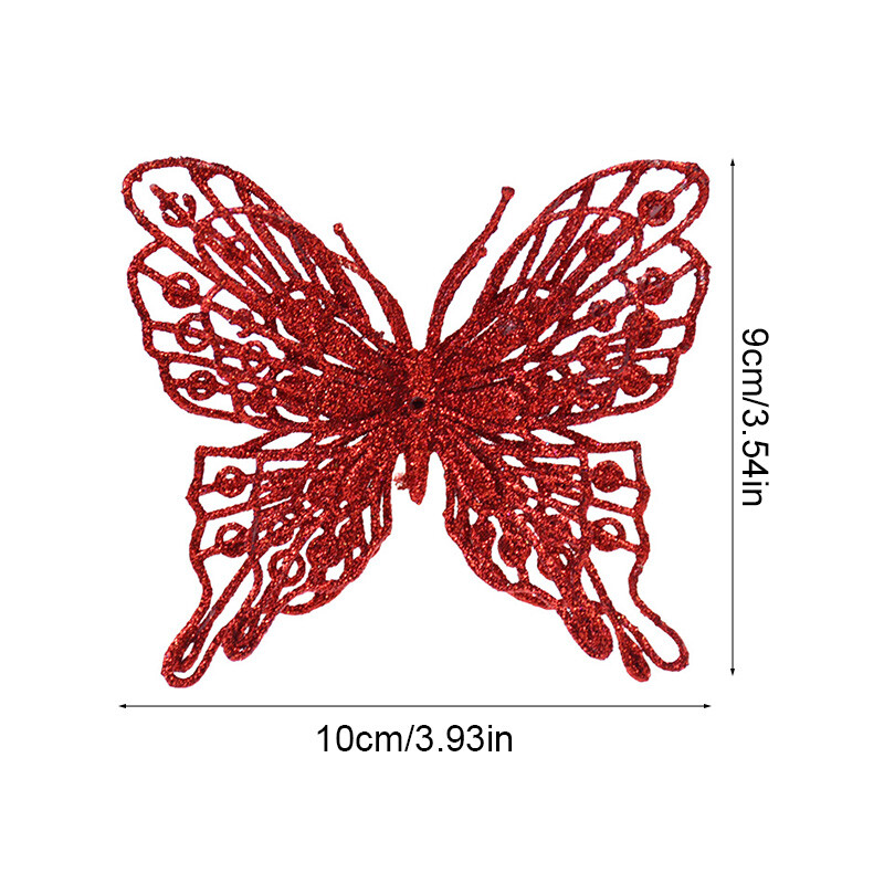 5 τμχ Χριστουγεννιάτικες πεταλούδες Στολίδι Χρυσή Πούδρα Glitter Πεταλούδα Χριστουγεννιάτικο Δέντρο Κρεμαστά Decos Χριστουγεννιάτικο Πρωτοχρονιάτικο πάρτι για το σπίτι DIY διακόσμηση