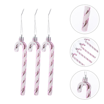 6 τμχ Διακοσμηση χριστουγεννιάτικου δέντρου Πλαστικό ζαχαροκάλαμο Δώρο Σπίτι (Ροζ Συσκευασία) Χειροτεχνία Μενταγιόν Καραμέλα Ζαχαρόφυτο Στολίδι Διακοσμήσεις Μαύρο
