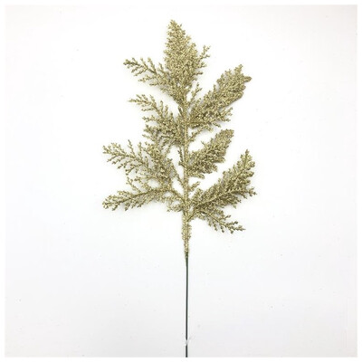 5 τμχ Χριστουγεννιάτικα τεχνητά φύλλα πεύκου Κλαδιά χρυσά προσομοιωμένα φυτά Glitter γιρλάντα Χριστουγεννιάτικο δέντρο στολίδι Πρωτοχρονιάτικο σπίτι