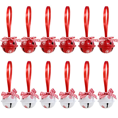 12db karácsonyi hópehely csilingelő harangok fém dekoratív medál karácsonyfára függő dísz 2025 újévi otthoni parti díszek