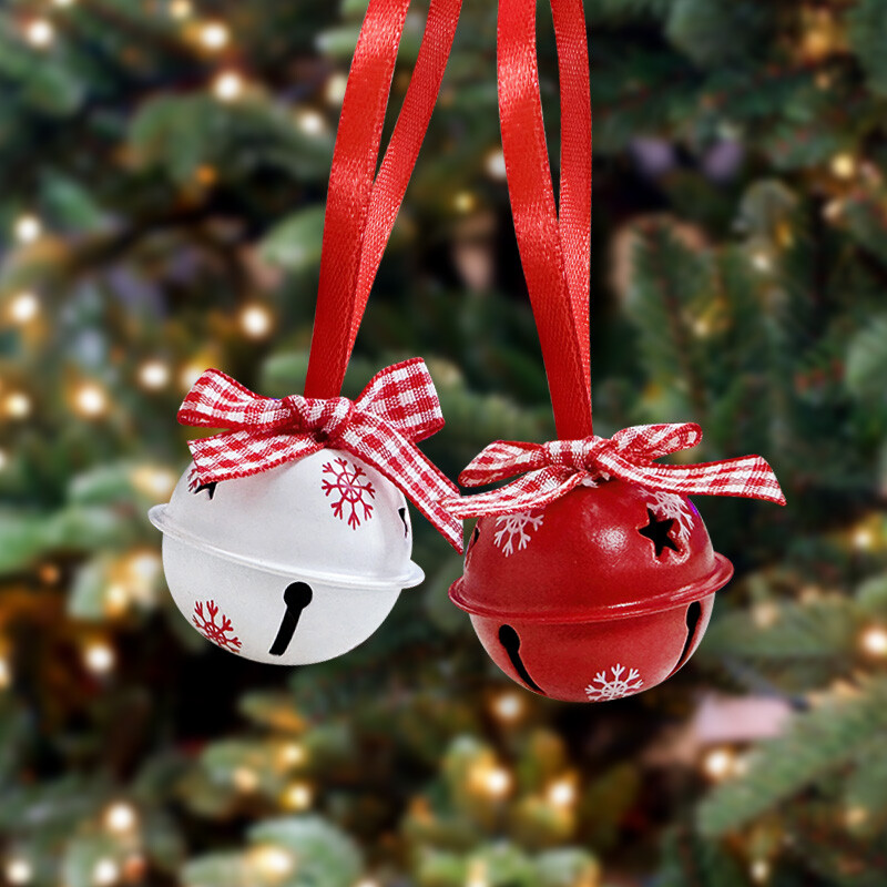 12db karácsonyi hópehely csilingelő harangok fém dekoratív medál karácsonyfára függő dísz 2025 újévi otthoni parti díszek